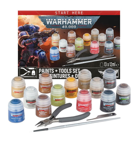 Warhammer 40K - Paints + Tools Set