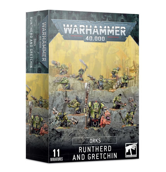 Warhammer 40K - Orks - Runtherd and Gretchin
