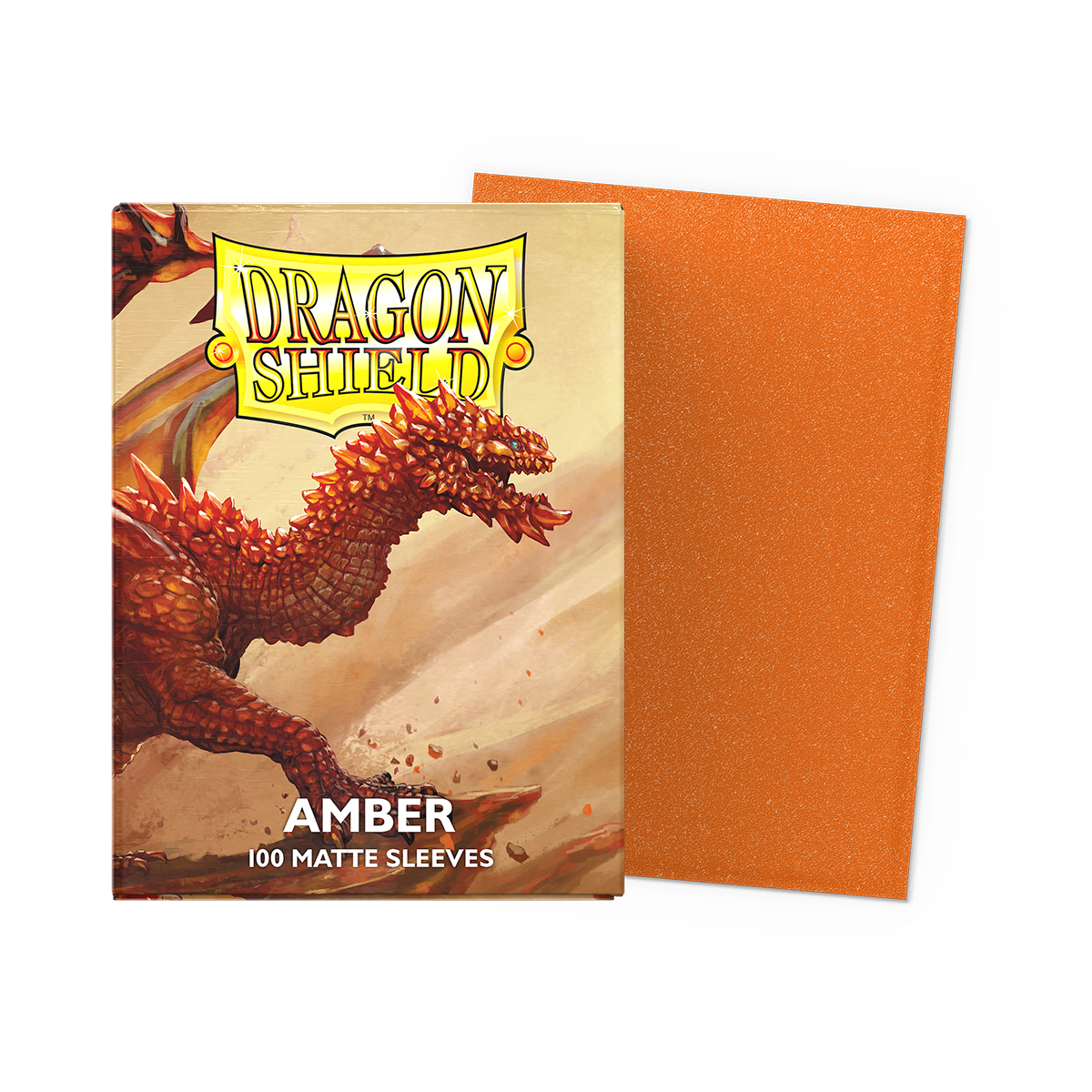 Dragon Shield - 100 Standard Size Sleeves - Amber Matte
