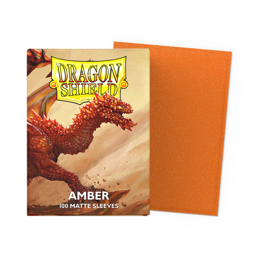 Dragon Shield - 100 Standard Size Sleeves - Amber Matte