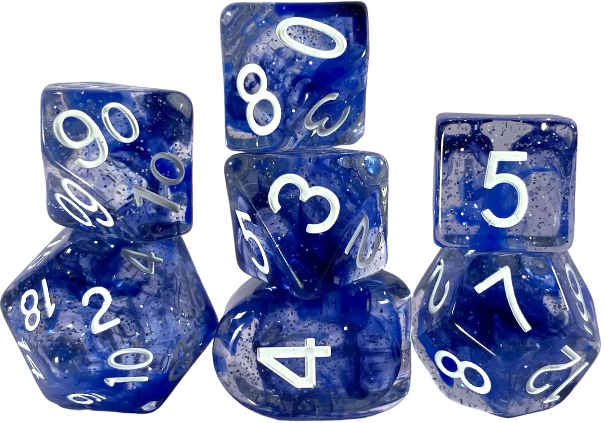 Role 4 Initiative - Set of 7 Dice - Sunken Silver